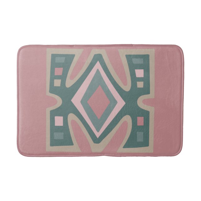 Abstract Modern Deco African Boho pattern Bath Mat (Front)