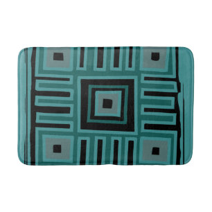Abstract Modern Deco Colourful African Boho patter Bath Mat