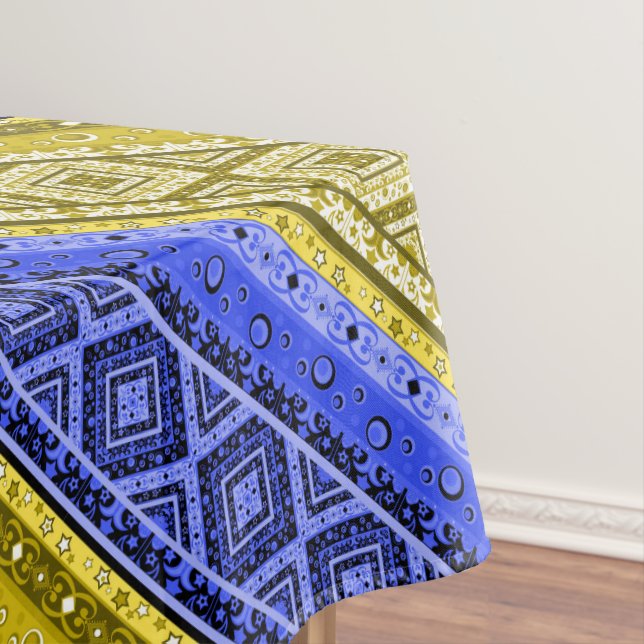 Abstract modern decor ornamental geometrical patch tablecloth (In Situ)