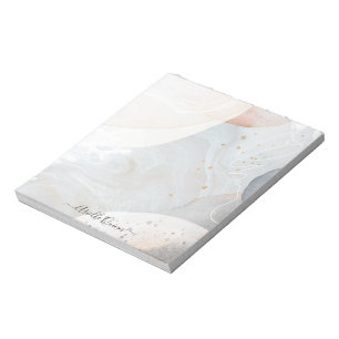 Abstract Modern Earthy Watercolor Shapes Textures Notepad