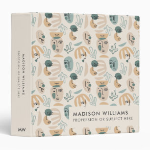 Abstract Modern Faces Custom Professional Binder