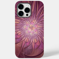 Abstract Modern Floral Fractal Art Berry Colours