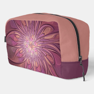Abstract Modern Floral Fractal Art Berry Colours Dopp Kit