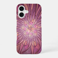 Abstract Modern Floral Fractal Art Berry Colours