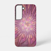 Abstract Modern Floral Fractal Art Berry Colours