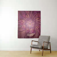 Abstract Modern Floral Fractal Berry Colours Name