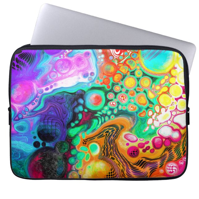  Abstract Modern Fluid Art  Laptop Sleeve (Front)