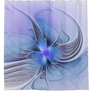 Abstract Modern Fractal Art Lavender Blue