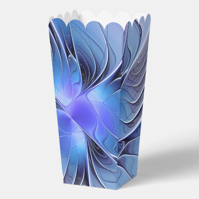 Abstract Modern Fractal Art Lavender Blue Favor Box (Front)