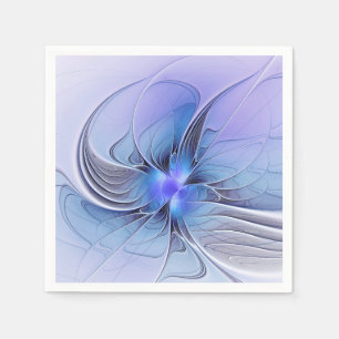 Abstract Modern Fractal Art Lavender Blue Napkin