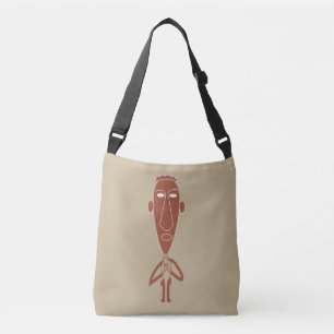 abstract modern funny guy art crossbody bag