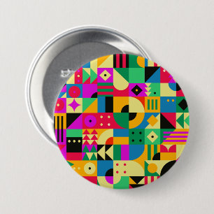 Abstract Modern Garden 3 Inch Round Button