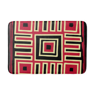 Abstract modern geometric art bath mat
