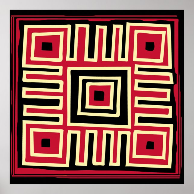 Abstract modern geometric art poster (Front)