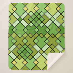 Abstract modern geometric art sherpa blanket