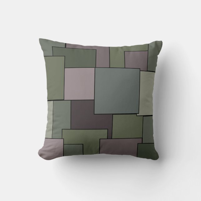 Abstract modern geometric art throw pillow (Front)