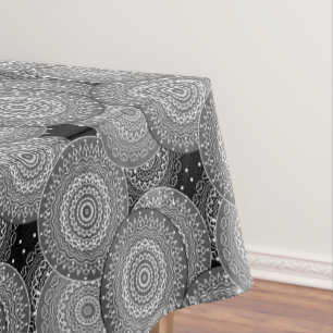 Abstract modern geometric circles round shapes man tablecloth