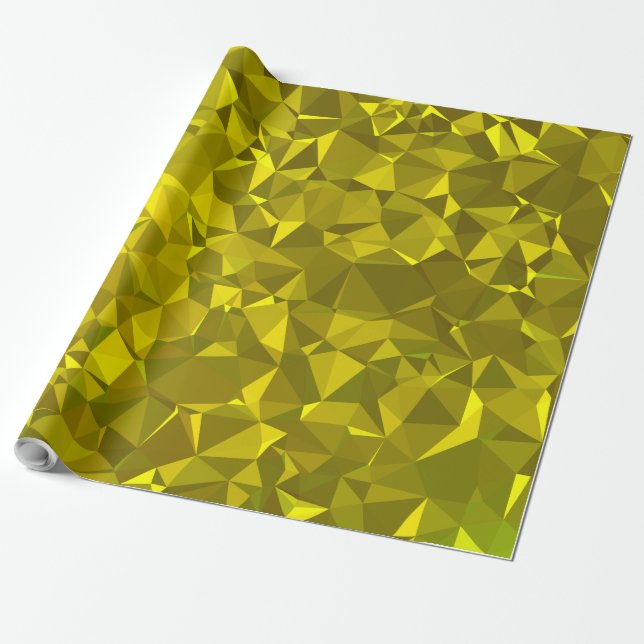 Abstract & Modern Geometric Designs - Gold Rush Wrapping Paper (Unrolled)