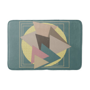 Abstract modern geometric futuristic art bath mat
