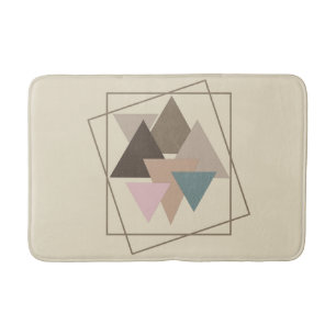 Abstract modern geometric futuristic art bath mat