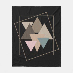 Abstract modern geometric futuristic art fleece blanket
