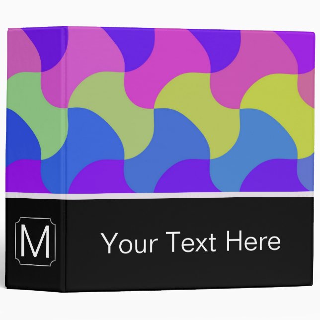 Abstract Modern Geometric Pattern 8 Binder (Front/Spine)