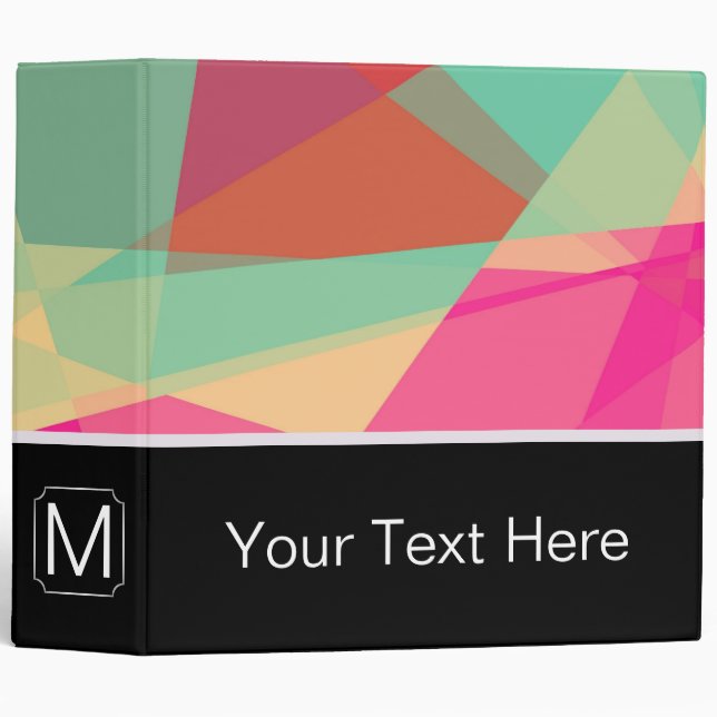 Abstract Modern Geometric Pattern 9 Binder (Front/Spine)