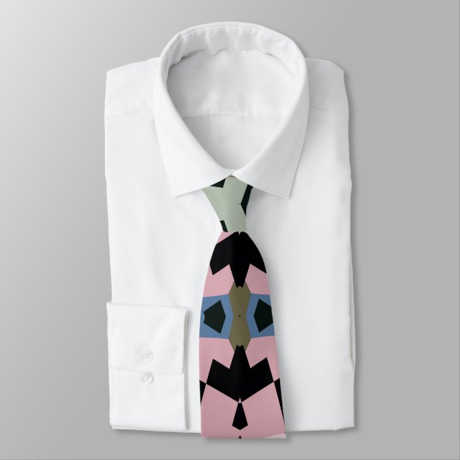 Abstract Modern Geometric Pattern  Tie (Tied)