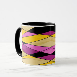 Abstract modern geometric shapes triangles pink ye mug