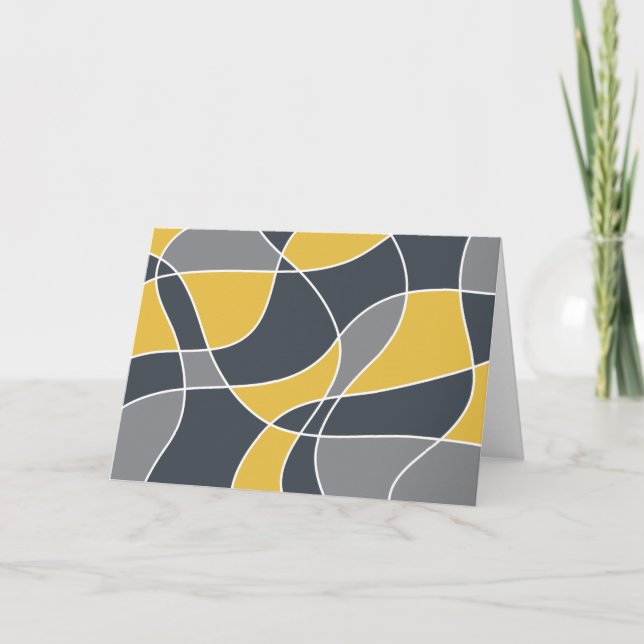 Abstract, modern, geometric, trendy pattern card (Front)