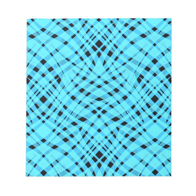 Abstract modern geometrical bright striped print notepad (Front)