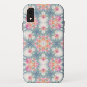 Abstract modern geometrical ornamental print blue iPhone XR case