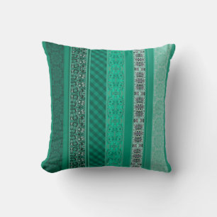 Abstract modern geometrical ornamental retro patch throw pillow