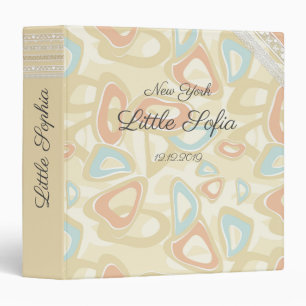 Abstract modern geometrical shapes pastel retro vi binder