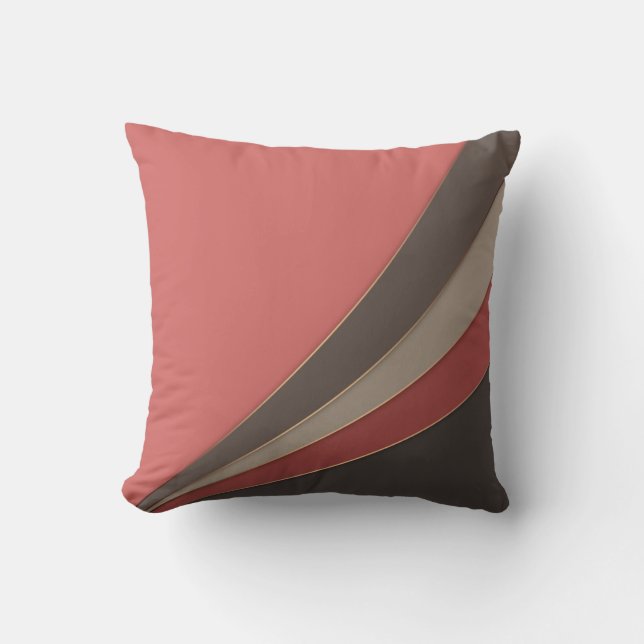 Abstract modern geometrical simple print throw pillow (Front)