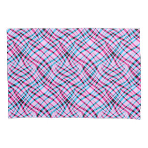 Abstract modern geometrical striped bright summer  pillowcase