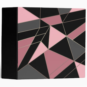 Abstract modern geometrical triangles print binder