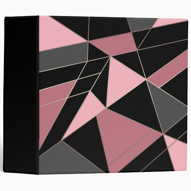 Abstract modern geometrical triangles print binder (Front/Spine)