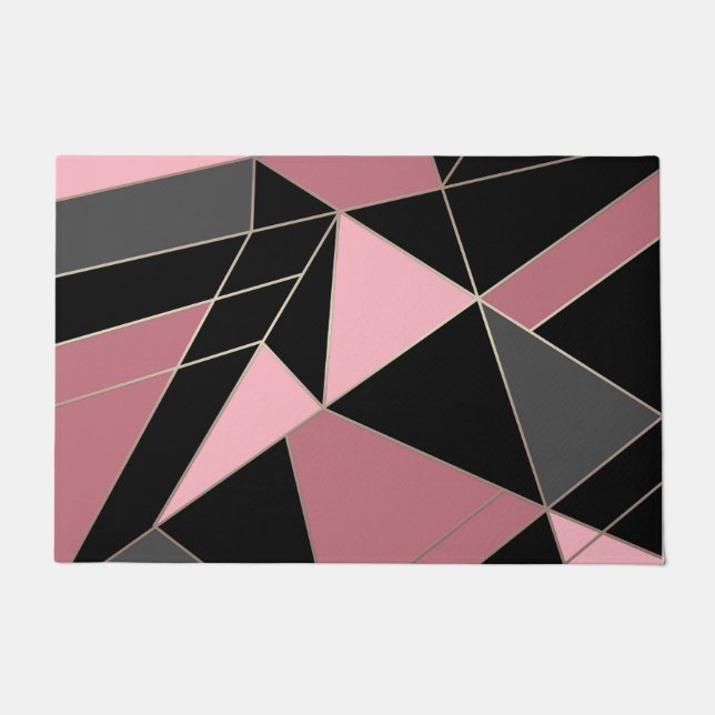 Abstract modern geometrical triangles print doormat (Front)