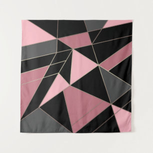 Abstract modern geometrical triangles print tapestry