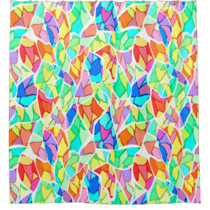 Abstract modern glass mosaic tile pattern bright c