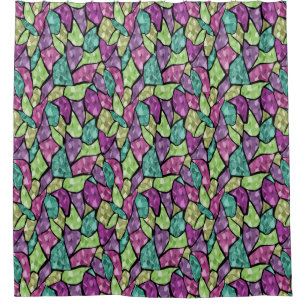 Abstract modern glass mosaic tile pattern bright c