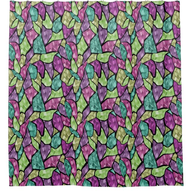 Abstract modern glass mosaic tile pattern bright c (Front)