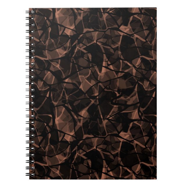 Abstract modern glass mosaic tile pattern bright c notebook (Front)