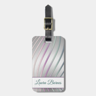 Abstract Modern Gradient Dynamic Lines Luggage Tag