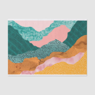 Abstract Modern Jagged Waves Decoupage Tissue Paper