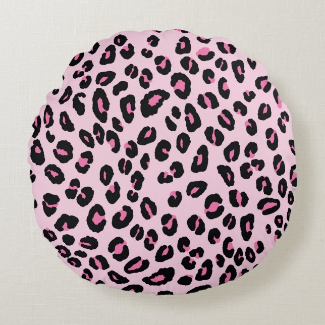 Abstract modern leopard seamless pattern. Animals  Round Pillow (Front)