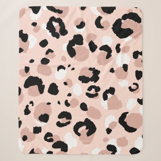 Abstract modern leopard seamless pattern. Animals  Sherpa Blanket (Front)