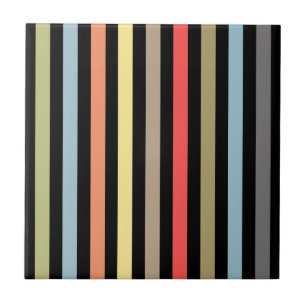 Abstract modern lined lines striped stripe coral o tile
