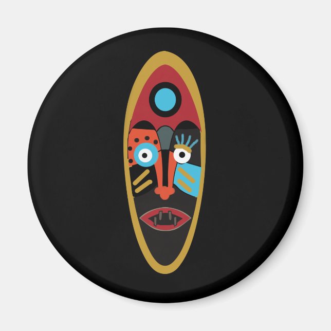 abstract modern mask magnet (Front)
